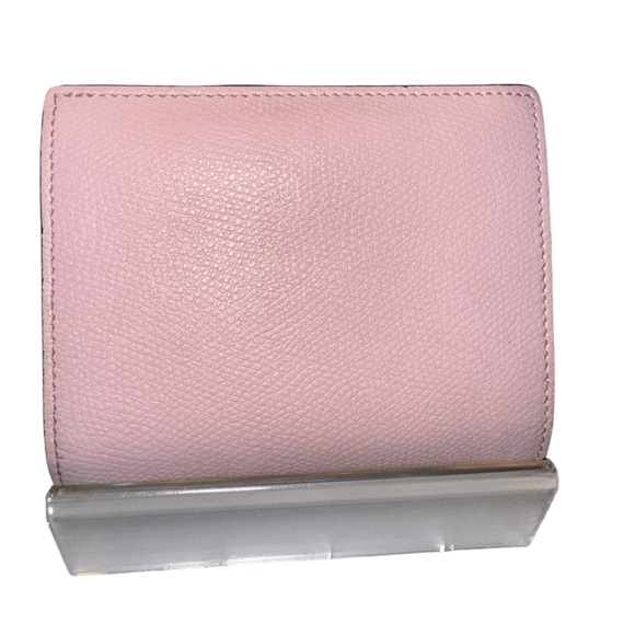 FENDI F is Fendi Calf Leather Pink Bifold Compact Wallet EUC - Picture 2 of 6